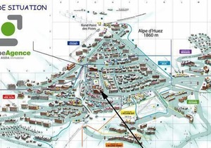 10m from resort center, 6th floor, balcony, tv, ski locker, 26m², Alpe d'Huez