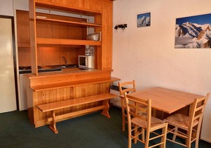 150m from ski slopes, 1st floor, balcony, tv, ski locker, 25m², Flaine