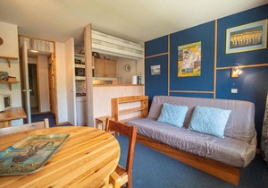 20m from ski slopes, 10th floor, view panoramic, balcony, tv, ski locker, 28m², Valmorel