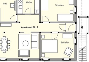 Apartment No. 1, 2 bedrooms - Altendorfer Vorwerk - holiday apartments