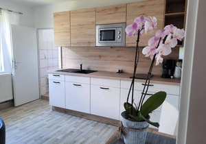 Apartment "Pfaffenstein", living room/bedroom - Ferienhof Müller