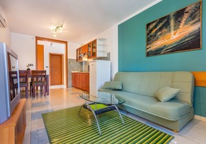Apartment with large pool, volleyball court, table tennis and table football