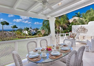 Beautiful secluded Villa with views across the golf course to the Caribbean Sea.