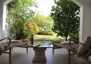 Beautiful secluded Villa with views across the golf course to the Caribbean Sea.