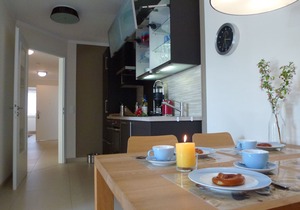 Bright apartment with elevator, wellness area, fitness, sauna, families, WiFi