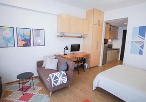 Bright studio w/ balcony @ East Bay Residences
