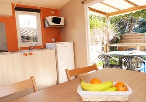 Camping La Bergerie Plage **** - 2-room Océane mobile home for 2 people