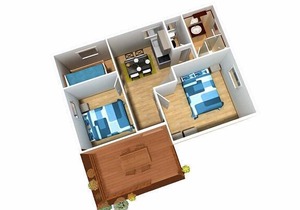 Camping Les Grosses Pierres ***** - Chalet 4 Rooms 6 People