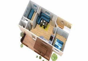 Camping Les Grosses Pierres ***** - Mobil Home 3 Rooms 6 People
