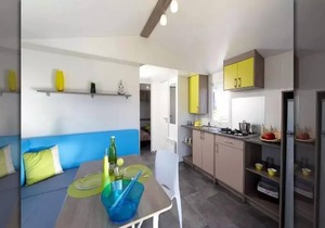 Camping maeva Escapades La Clairière * - Comfort Mobile Home 3 Rooms 4 People + TV