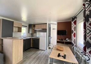 Camping maeva Escapades La Clairière * - Mobile Home Premium+ 3 Rooms 4 People Air Conditioned + TV