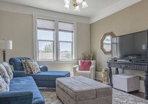 Cozy 1 bed/1 bath suite is on the 2nd level in the Historical Carew House