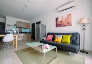 Cozy 2BR Apartment with Sofa Bed at Tamansari Semanggi By Travelio