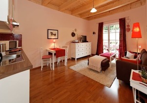 Cozy vacation apartment (40 sqm) in the new organic wooden house and large terrace