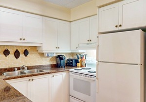 Dog-friendly condo w/a full kitchen & furnished patio