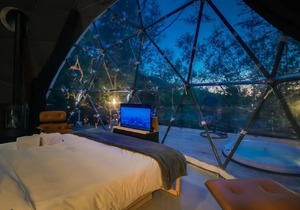 Dome at Bel Air - Ideal for a couple - Private Jacuzzi & shared sauna - Bbq