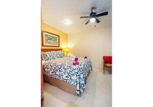 Economical hotel style room with queen bed & bath w shower