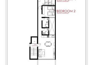 F12 Room 1, Private Room two single beds shared bathroom in shared Flat