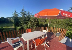 Holiday home with swing and garden shower