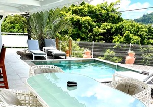 Homerez - Nice villa for 4 ppl. with swimming-pool and sea view at Le François
