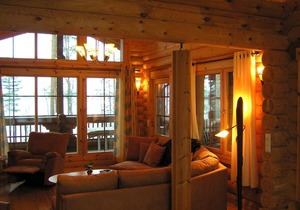 Large timber villa with splendid scenery and nature