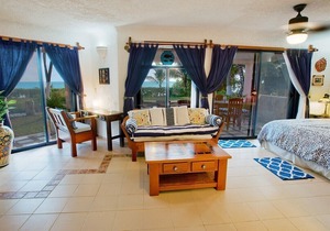 Lovely beachfront 2 BR/2BA condo. Gated community - Pool, Wifi, AC