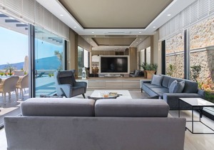 Luxurious four bedroom villa, stunning sea and mountain views over Kalkan