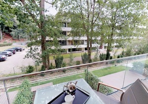 Luxury vacation apartment 1.10 for 2 people with dog with balcony near the beach