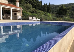 Magnificent new Villa Tofta on Lopud, Croatia. Sea views from the infinity pool