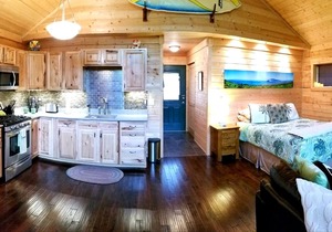 Modern Log Cabin Vacation Rental with En Suite Sauna in Talkeetna, Alaska