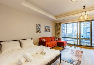 Modern Studio Flat with City View in Sariyer