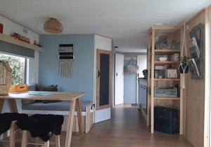 Moderne stacaravan, de Kajuit 442 vakantiepark Bergumermeer