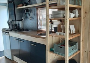Moderne stacaravan, de Kajuit 442 vakantiepark Bergumermeer