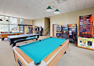 Mountain-View Wildernest Townhome | Fireplace, Pool, Game Room & Hot Tub