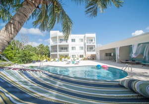 Private 7 Mile Beach Beach Club. Ocean views from Roof Terrace and Pool Pavilion