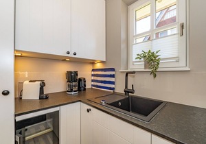 Quietly located semi-detached vacation home in Friedrichshain with terrace.