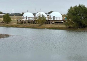 Romantic Sunset Dome by the Lake. Swim/Fish/Kayak 3