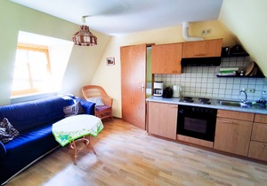 Spacious vacation apartment (60 m²) for up to one person with two bathrooms and free WiFi