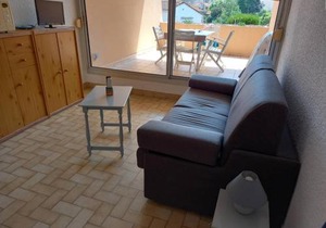 Studio climatisé avec coin nuit et terrasse plein Sud, 10 m², parking inclus - FR-1-100-194