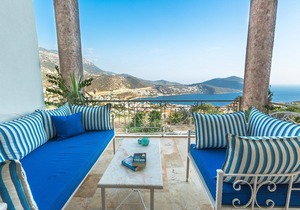 Stunning 3 storey villa with beautiful views over Kalkan Bay .Heated Pool .