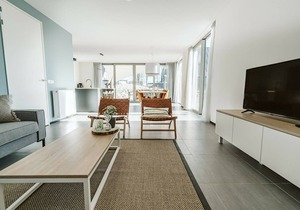 This vacation home for six people is ideal for a stay on the coast with family or friends.