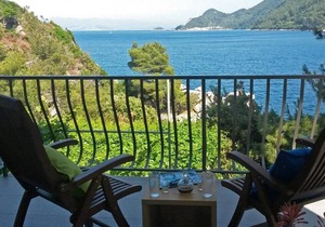 Two bedroom apartment with balcony and sea view Sobra, Mljet (A-4936-b)