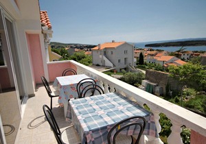 Two bedroom apartment with terrace and sea view Punat, Krk (A-5343-a)