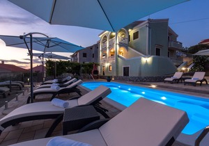 Two bedroom apartment with balcony and sea view Punat, Krk (A-5345-b)