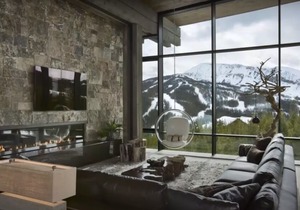 Ultimate Luxe mountain contemporary Aspen property great deck with a fire pit