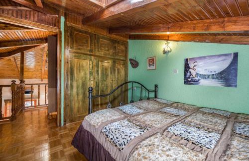 Arachova Ski Chalet | Ευχάριστο σαλέ με σοφίτα και τζάκι.