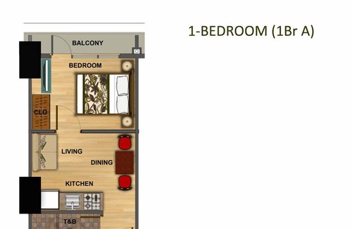 Makati Apartment | 1-BR Superior @ ACQUA Dettifoss 2607