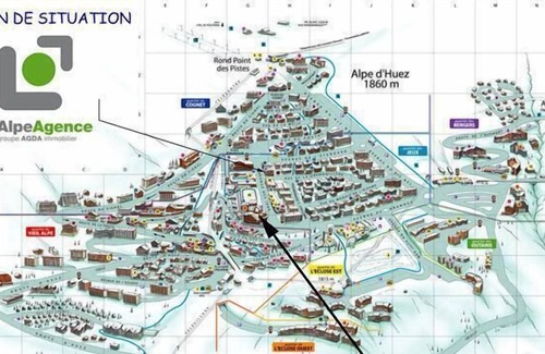 Jeux Apartment | 10m from resort center, 3rd floor, balcony, tv, ski locker, 26m², Alpe d'Huez