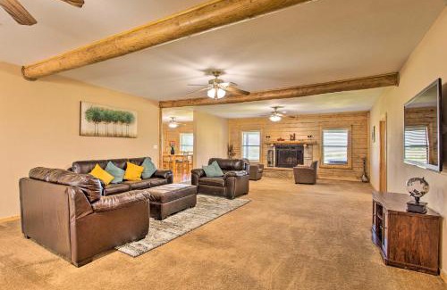 Rosston House | 11-Acre Krum Cabin with Jungle Gym and Sand Volleyball