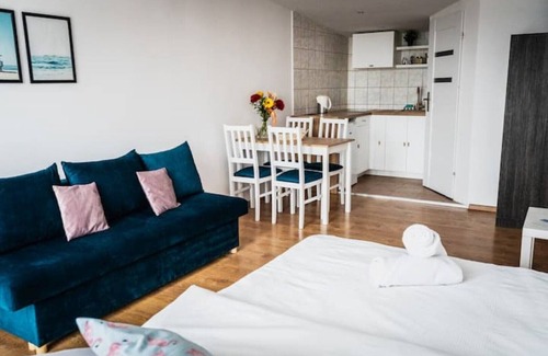 Wladyslawowo Apartment | 15 A Beautiful Studio With a View of the City and the sea